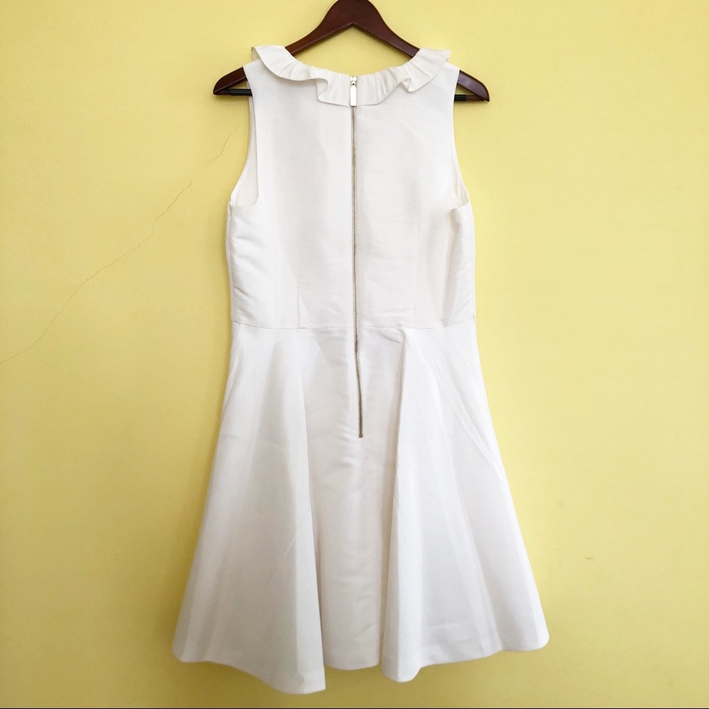 Ted Baker London Ivory Ruffle V-neck Skater Dress - Picture 6 of 7